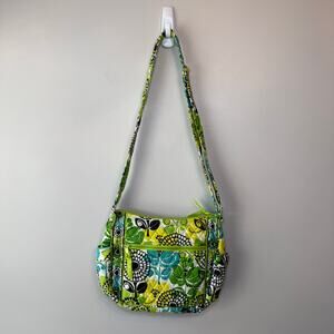 Vera Bradley Limes Up Cotton Quilted Crossbody Shoulder Bag Purse